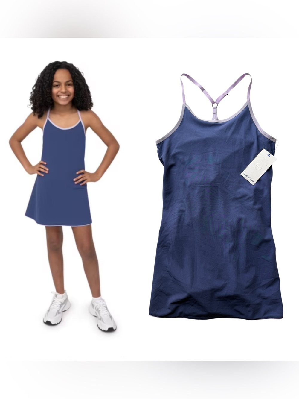 Outdoor Voices Exercise Dress Deep Cobalt Purple Size 10/12 NWT Lightweight UPF